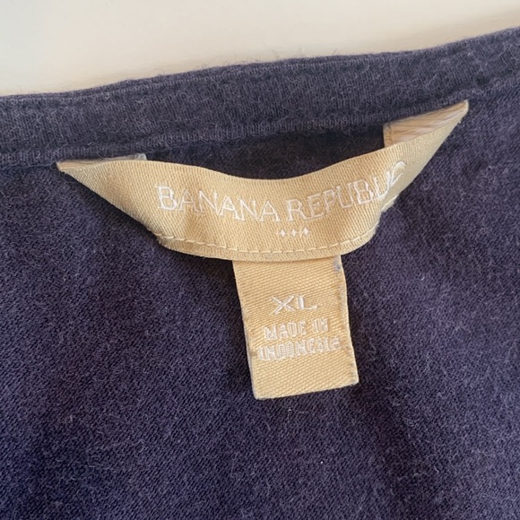 Banana Republic Blue and White Striped 3/4 Sleeve Tunic Top Women’s XL - Picture 5 of 8